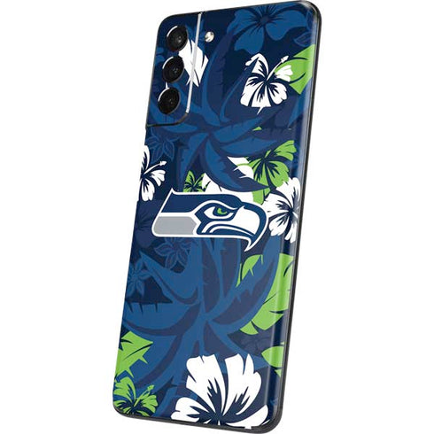 NFL Seattle Seahawks Tropical Print Galaxy S21 Plus 5G Skin