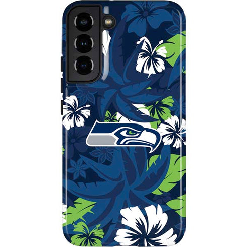 NFL Seattle Seahawks Tropical Print Galaxy S22 Plus Pro Case