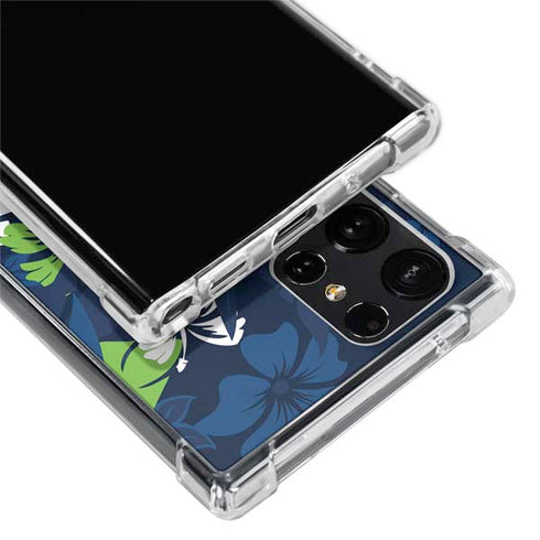 NFL Seattle Seahawks Tropical Print Galaxy S22 Ultra Clear Case