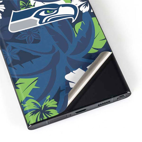 NFL Seattle Seahawks Tropical Print Galaxy S22 Ultra Skin