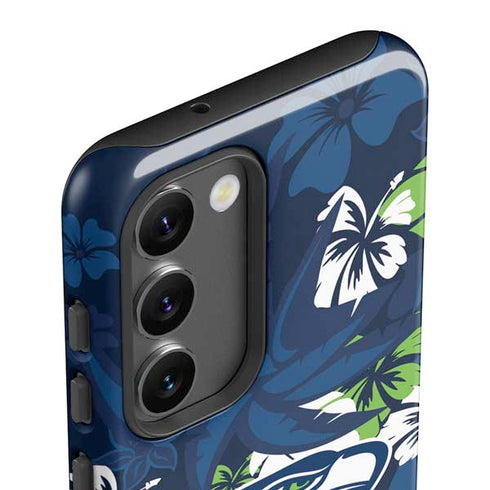 NFL Seattle Seahawks Tropical Print Galaxy S23 Plus Pro Case