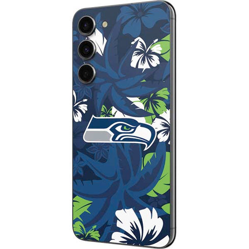 NFL Seattle Seahawks Tropical Print Galaxy S23 Plus Skin