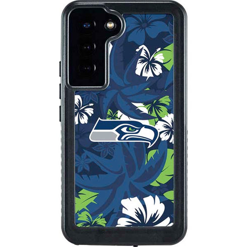 NFL Seattle Seahawks Tropical Print Galaxy S23 Plus Waterproof Case
