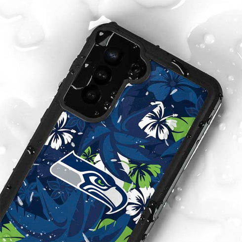 NFL Seattle Seahawks Tropical Print Galaxy S23 Plus Waterproof Case