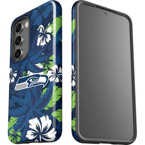 NFL Seattle Seahawks Tropical Print Galaxy S23 Pro Case