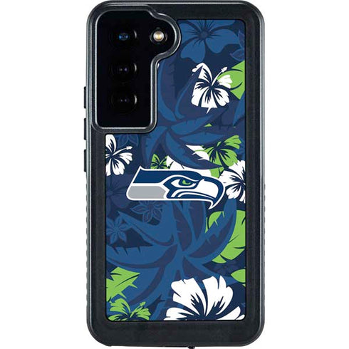 NFL Seattle Seahawks Tropical Print Galaxy S23 Waterproof Case