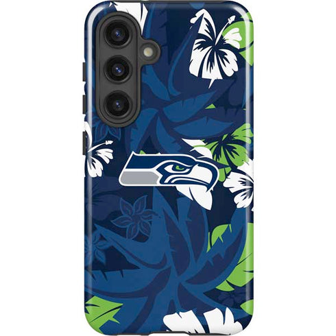 NFL Seattle Seahawks Tropical Print Galaxy S24 Impact Case