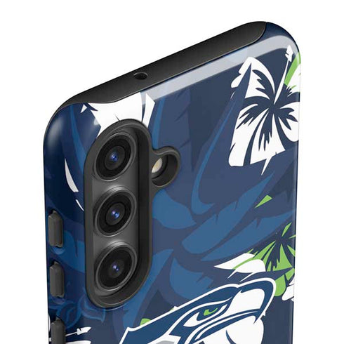 NFL Seattle Seahawks Tropical Print Galaxy S24 Impact Case
