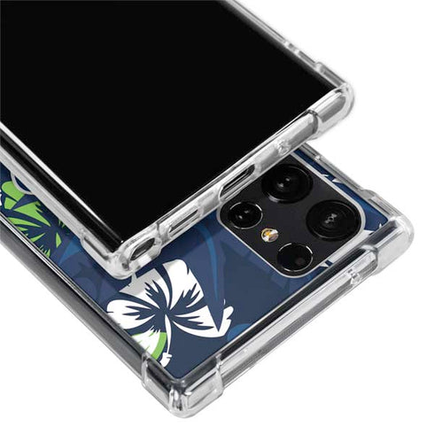 NFL Seattle Seahawks Tropical Print Galaxy S24 Ultra Clear Case
