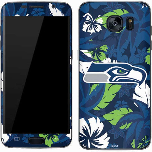 NFL Seattle Seahawks Tropical Print Galaxy S7 Skin