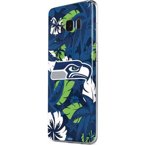 NFL Seattle Seahawks Tropical Print Galaxy S8 Skin