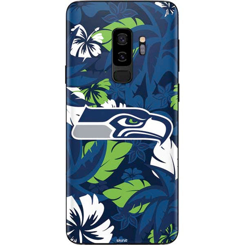NFL Seattle Seahawks Tropical Print Galaxy S9 Plus Skin