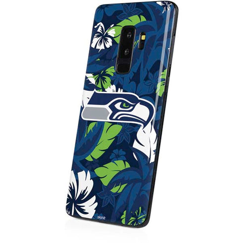 NFL Seattle Seahawks Tropical Print Galaxy S9 Plus Skin