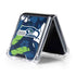 NFL Seattle Seahawks Tropical Print Galaxy Z Flip5 5G Clear Case