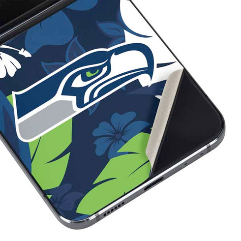 NFL Seattle Seahawks Tropical Print Galaxy Z Flip5 5G Skin