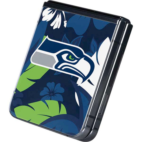 NFL Seattle Seahawks Tropical Print Galaxy Z Flip5 5G Skin