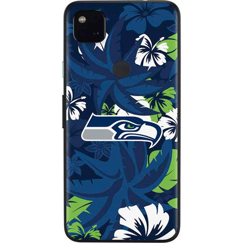 NFL Seattle Seahawks Tropical Print Google Pixel 4a Skin
