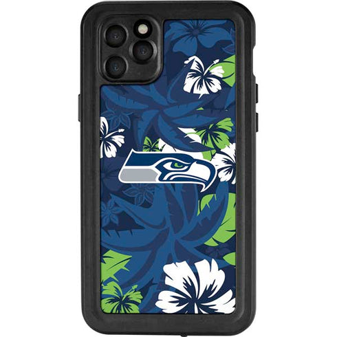 NFL Seattle Seahawks Tropical Print iPhone 11 Pro Max Waterproof Case