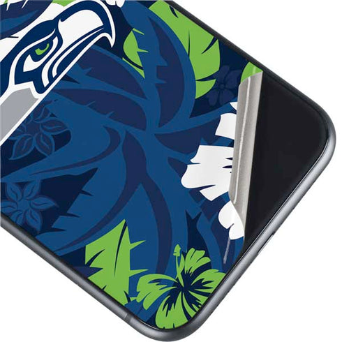 NFL Seattle Seahawks Tropical Print iPhone 11 Skin