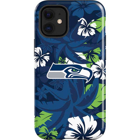 NFL Seattle Seahawks Tropical Print iPhone 12 Mini Impact Case