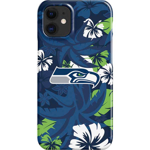 NFL Seattle Seahawks Tropical Print iPhone 12 Mini Lite Case