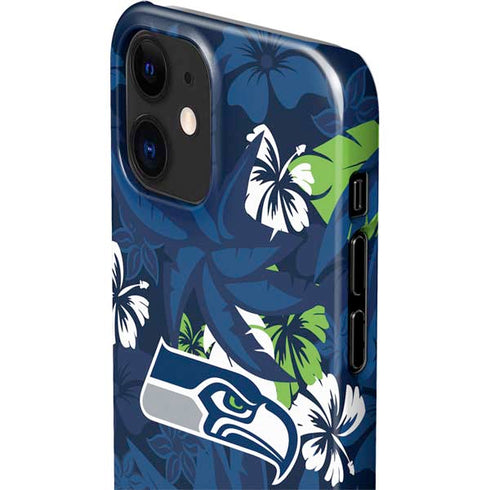 NFL Seattle Seahawks Tropical Print iPhone 12 Mini Lite Case