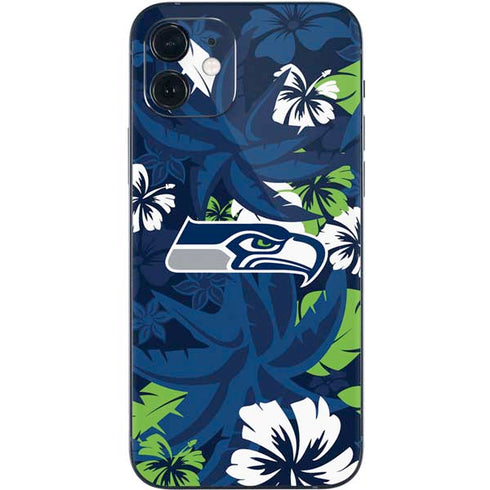 NFL Seattle Seahawks Tropical Print iPhone 12 Mini Skin