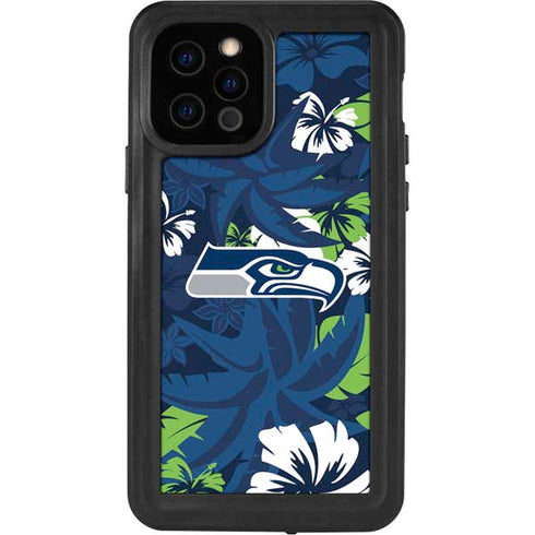 NFL Seattle Seahawks Tropical Print iPhone 12 Pro Waterproof Case