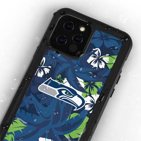 NFL Seattle Seahawks Tropical Print iPhone 12 Pro Waterproof Case