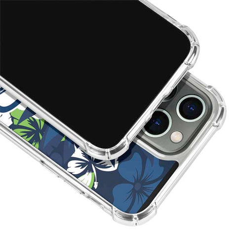 NFL Seattle Seahawks Tropical Print iPhone 13 Pro Clear Case