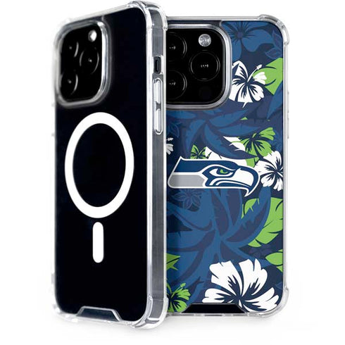 NFL Seattle Seahawks Tropical Print iPhone 13 Pro MagSafe Case
