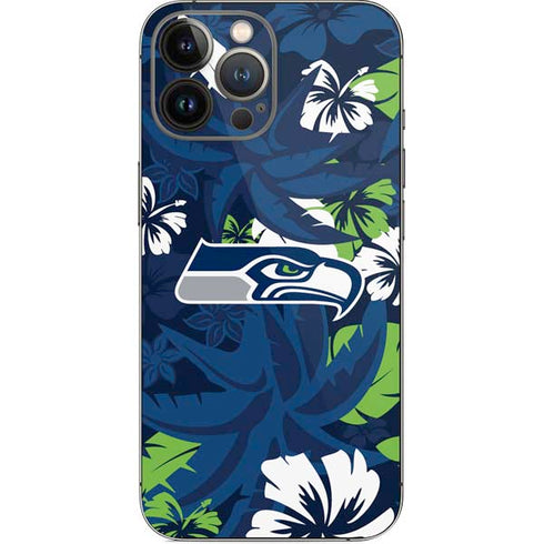 NFL Seattle Seahawks Tropical Print iPhone 13 Pro Max Skin