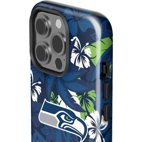 NFL Seattle Seahawks Tropical Print iPhone 14 Pro Impact Case