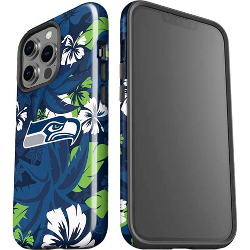 NFL Seattle Seahawks Tropical Print iPhone 14 Pro Impact Case