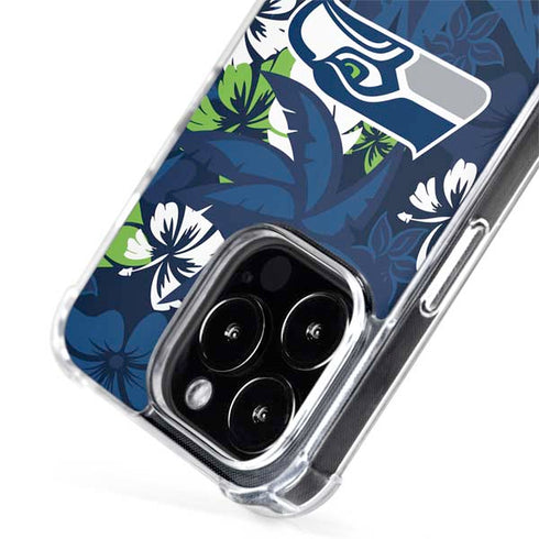 NFL Seattle Seahawks Tropical Print iPhone 14 Pro MagSafe Case
