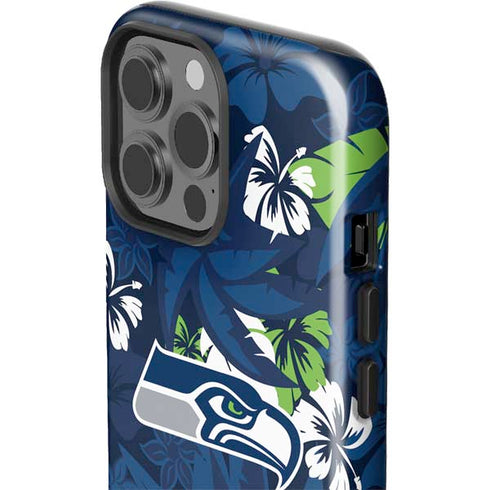 NFL Seattle Seahawks Tropical Print iPhone 15 Pro Max Impact Case
