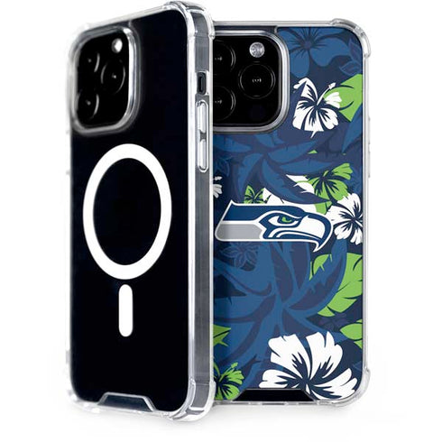 NFL Seattle Seahawks Tropical Print iPhone 15 Pro Max MagSafe Case