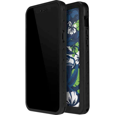 NFL Seattle Seahawks Tropical Print iPhone 14 Pro Max Waterproof Case