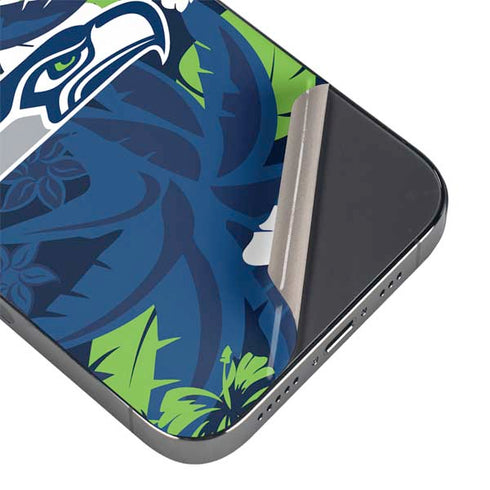 NFL Seattle Seahawks Tropical Print iPhone 14 Pro Skin