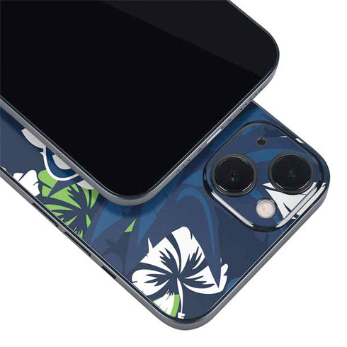 NFL Seattle Seahawks Tropical Print iPhone 15 Skin