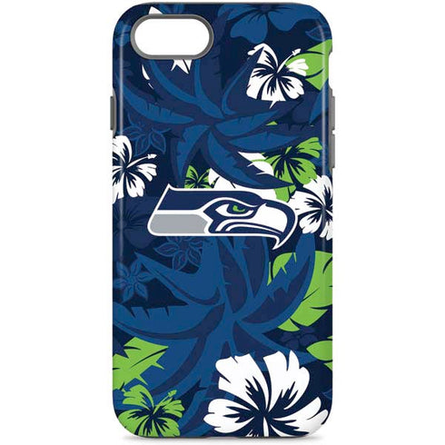 NFL Seattle Seahawks Tropical Print iPhone 7 Pro Case