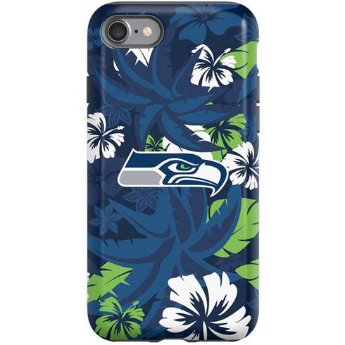 NFL Seattle Seahawks Tropical Print iPhone SE (2nd & 3rd Gen) Pro Case