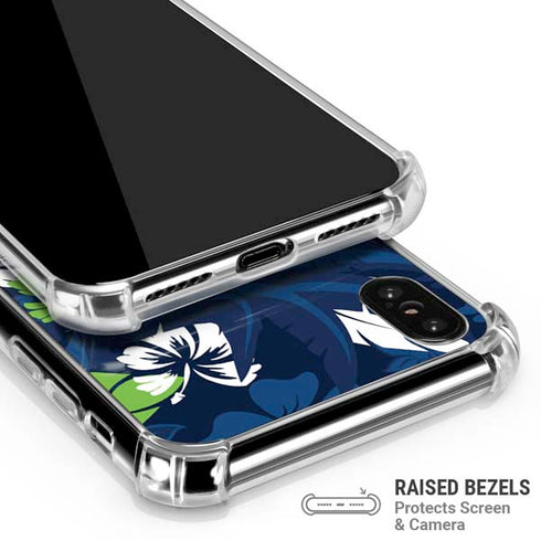 NFL Seattle Seahawks Tropical Print iPhone X/XS Clear Case