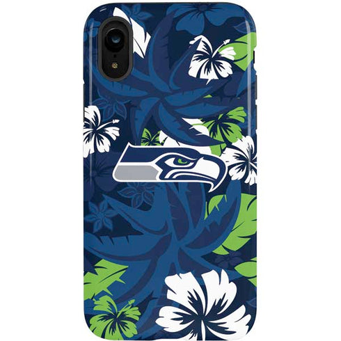 NFL Seattle Seahawks Tropical Print iPhone XR Pro Case