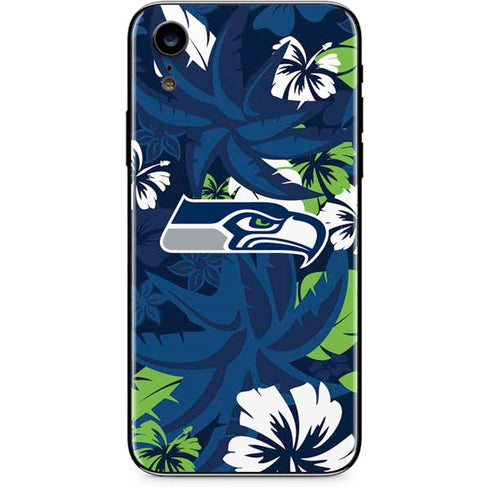 NFL Seattle Seahawks Tropical Print iPhone XR Skin