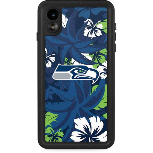 NFL Seattle Seahawks Tropical Print iPhone XR Waterproof Case