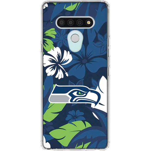 NFL Seattle Seahawks Tropical Print LG Stylo 6 Clear Case