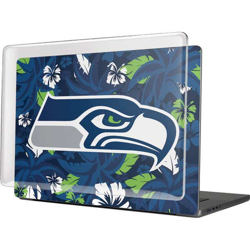 NFL Seattle Seahawks Tropical Print MacBook Pro 16in (2021-25) Case plus Skin