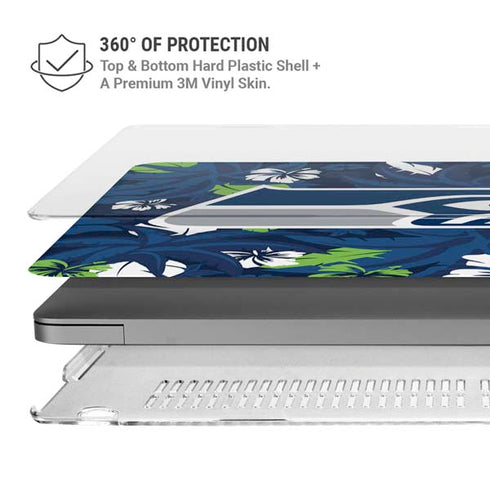NFL Seattle Seahawks Tropical Print MacBook Pro 16in (2021-25) Case plus Skin