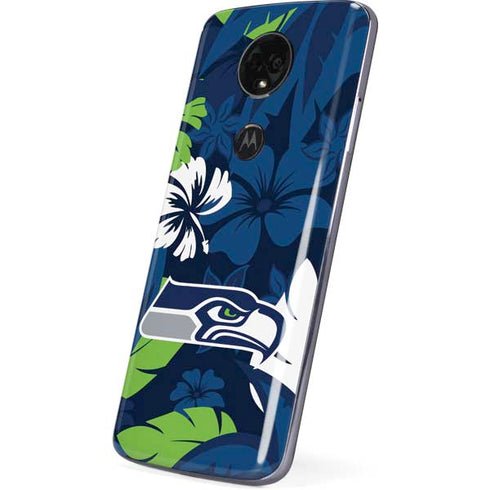 NFL Seattle Seahawks Tropical Print Moto E5 Plus Skin